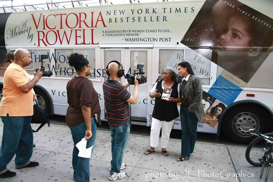 Marva Allen and actress Victoria Rowell, helping promote her book