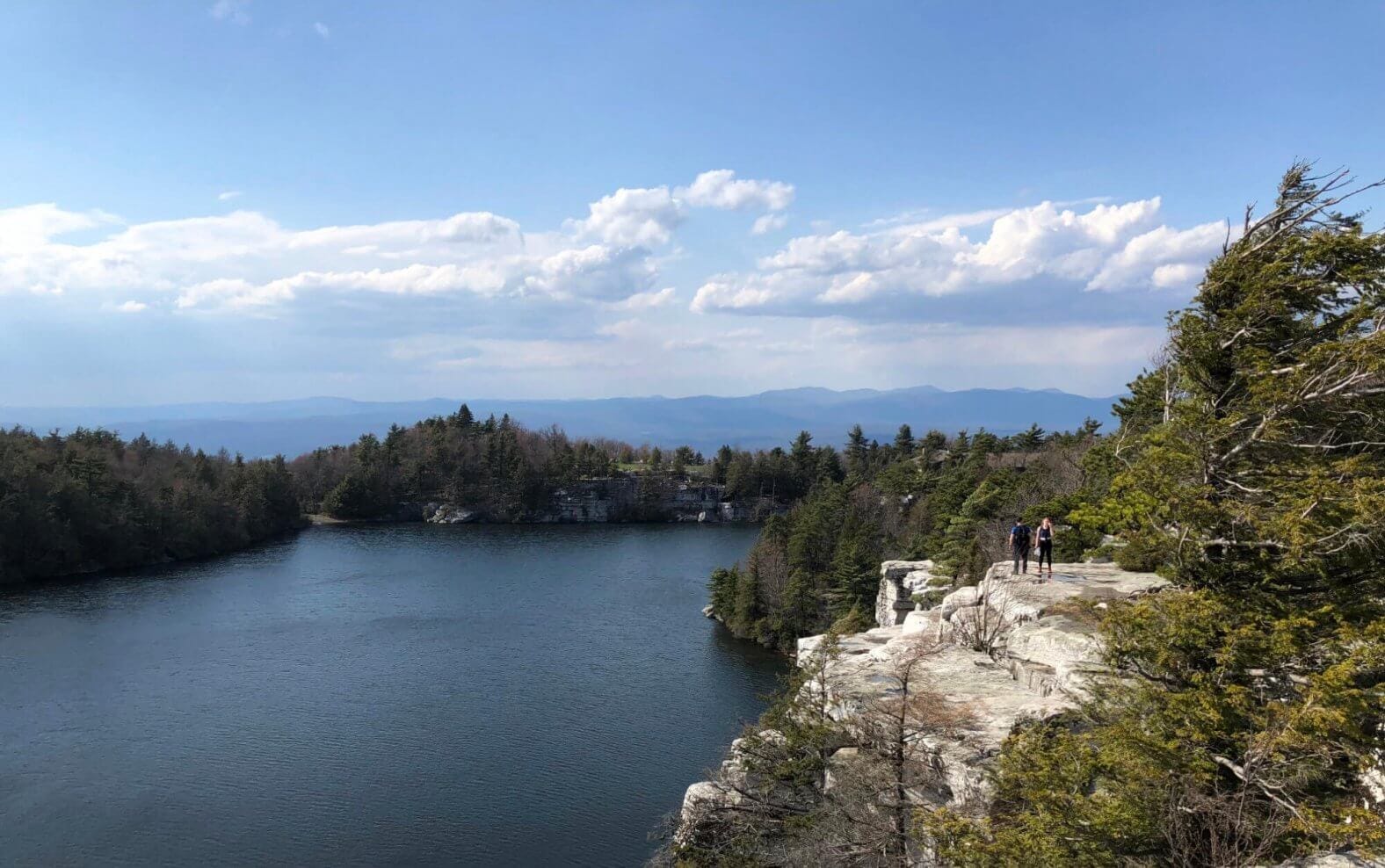 A view of Lake Awosting from the cliffs