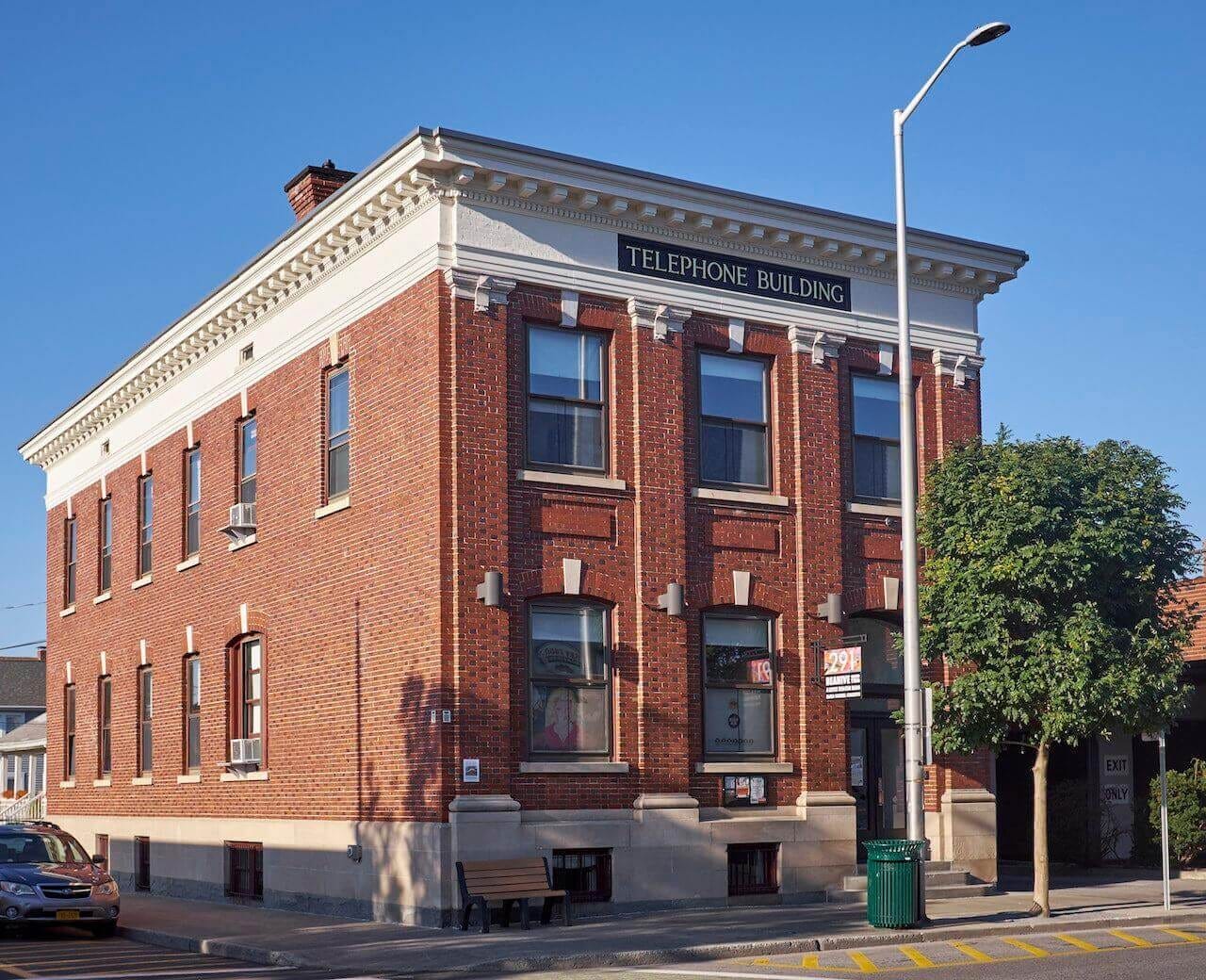 The outside of the prevoius BEAHIVE space, on Main Street in Beacon