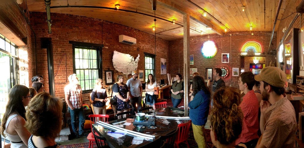 An AIGA Upstate “Connect with Creatives” event that Shauna Keating organized in Kingston