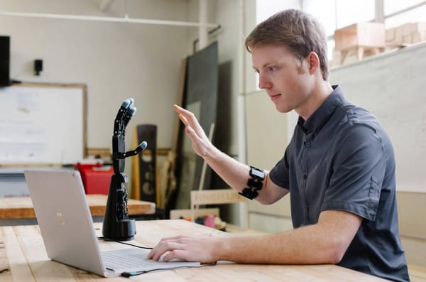 Easton LaChappelle with one of his prosthetic inventions