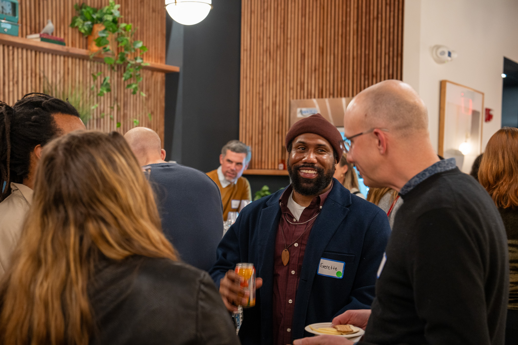 People mingling at a ConnectHV event